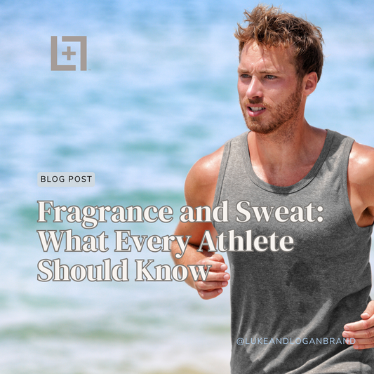 Man running on beach sweating.